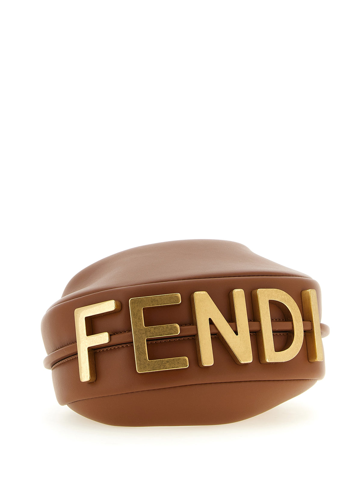 Sac à main Fendi en cuir de veau marron