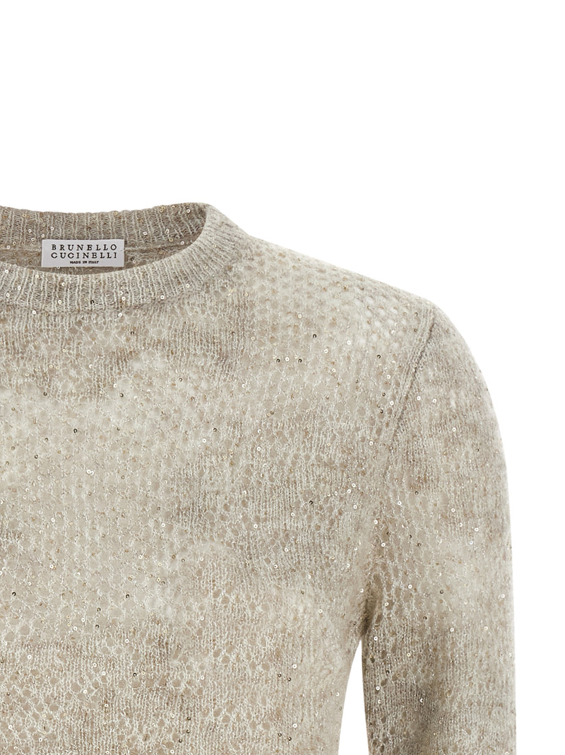 Cardigan Brunello Cucinelli en nylon beige