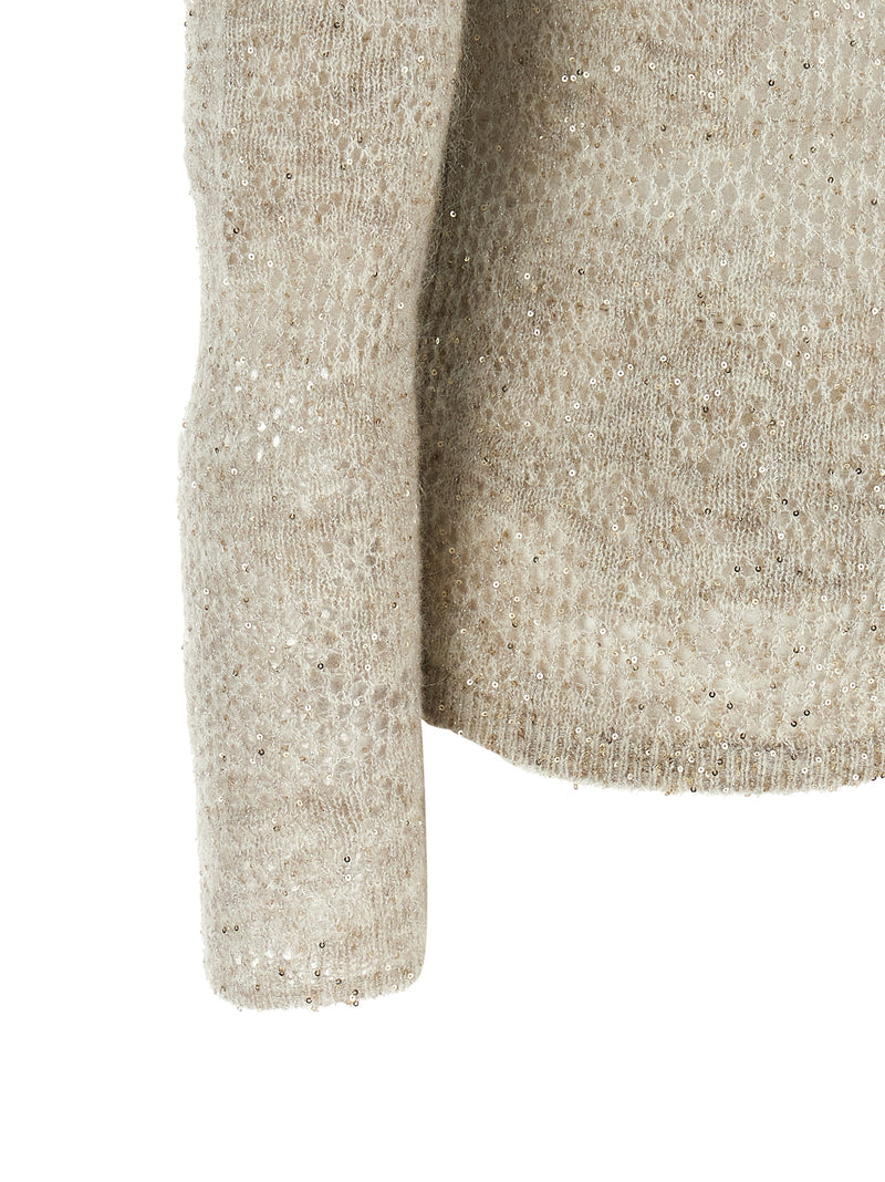 Cardigan Brunello Cucinelli en nylon beige