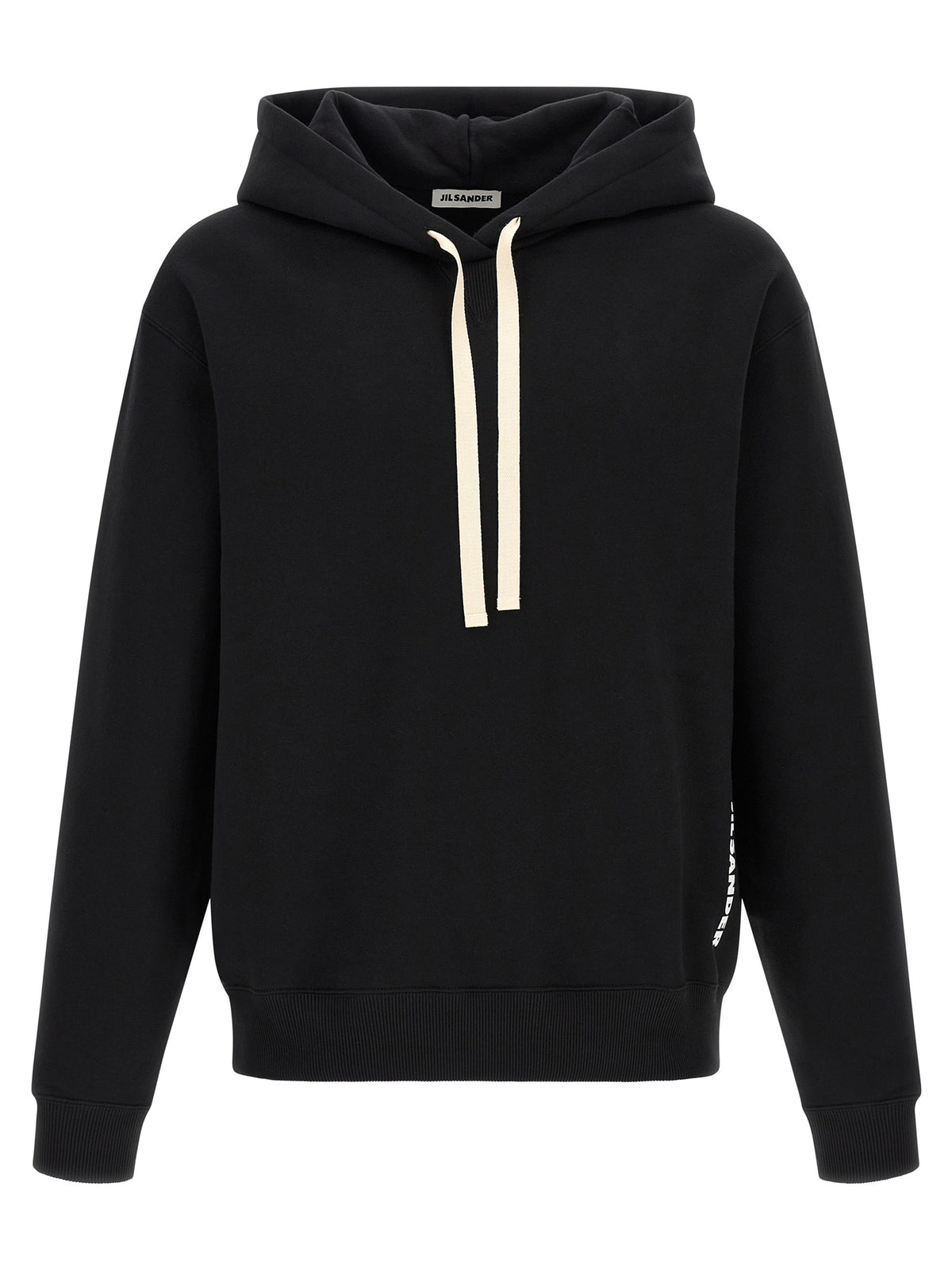 Sweat-shirt en coton noir Jil Sander
