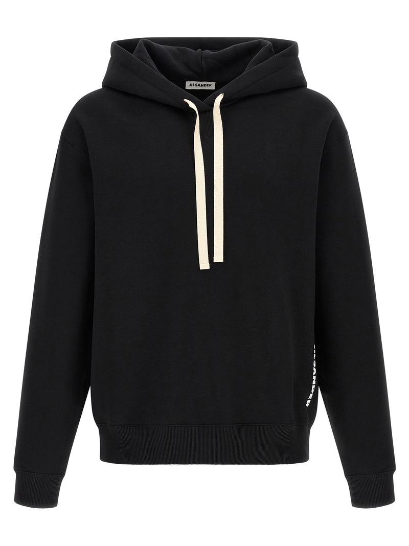 Sweat-shirt en coton noir Jil Sander