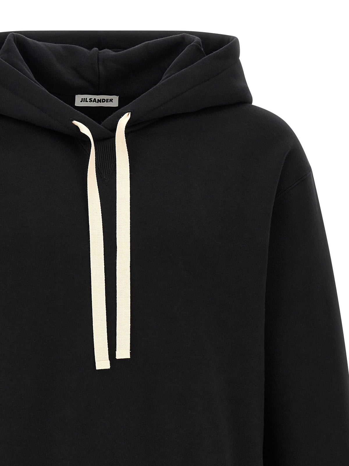 Sweat-shirt en coton noir Jil Sander