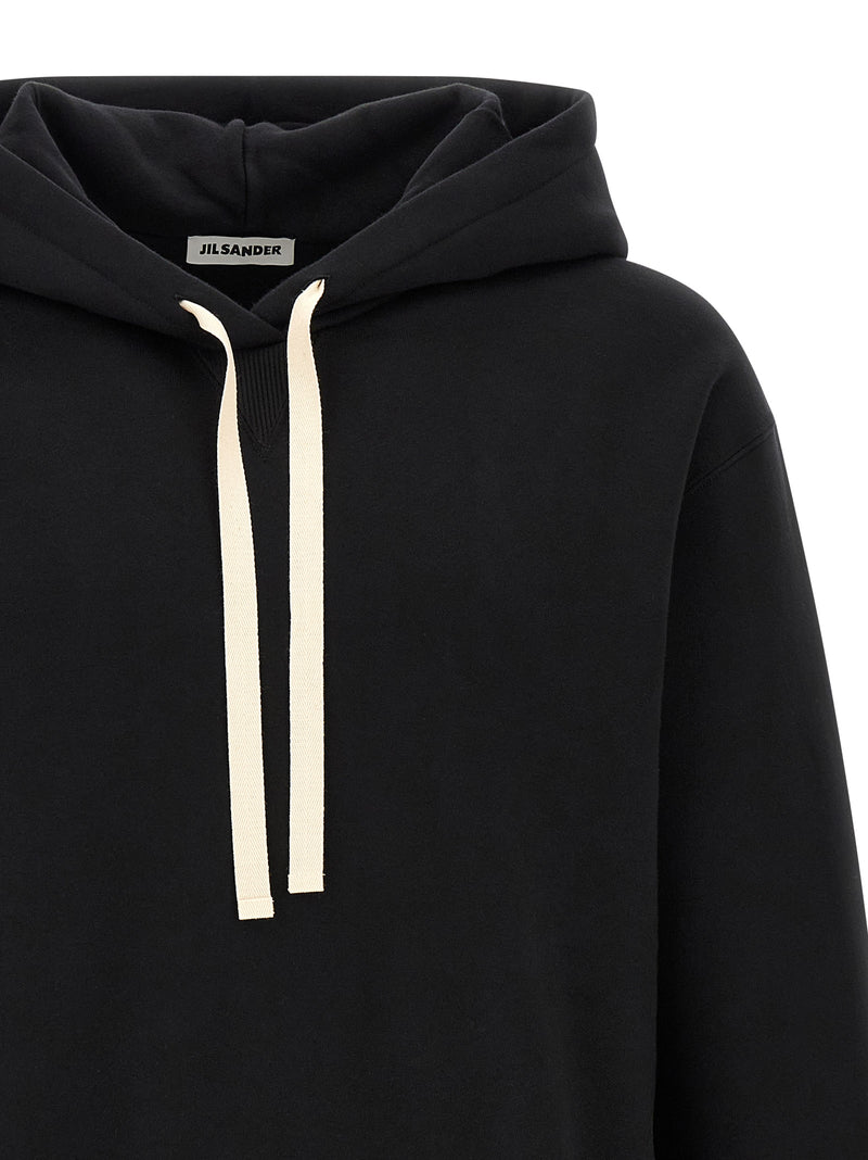 Sweat-shirt en coton noir Jil Sander