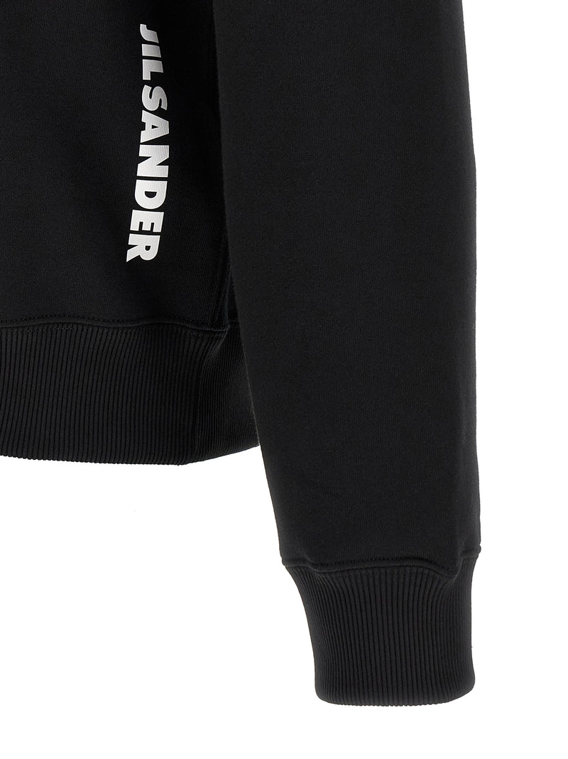 Sweat-shirt en coton noir Jil Sander