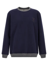 Sweat-shirt en coton bleu Brunello Cucinelli