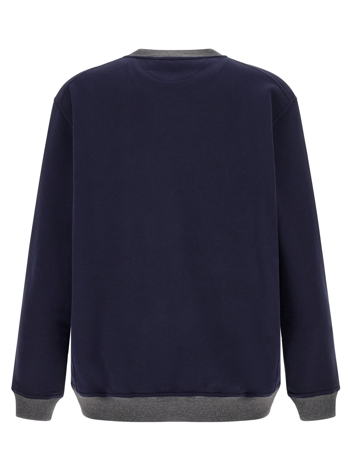 Sweat-shirt en coton bleu Brunello Cucinelli