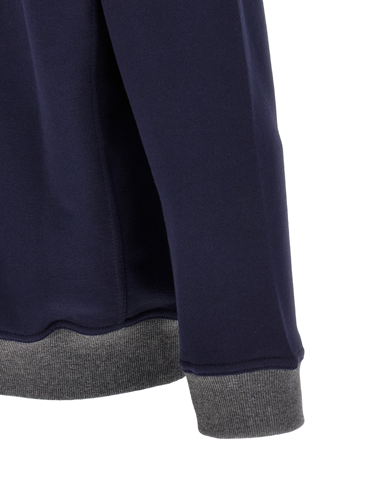 Sweat-shirt en coton bleu Brunello Cucinelli