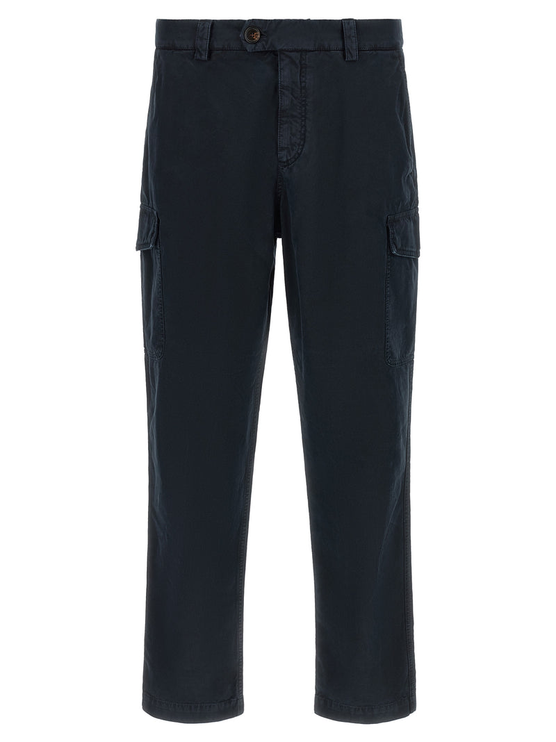 Pantalon cargo Brunello Cucinelli bleu en coton