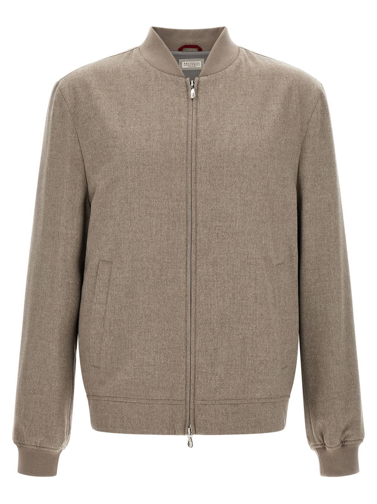 Blouson en cachemire gris Brunello Cucinelli