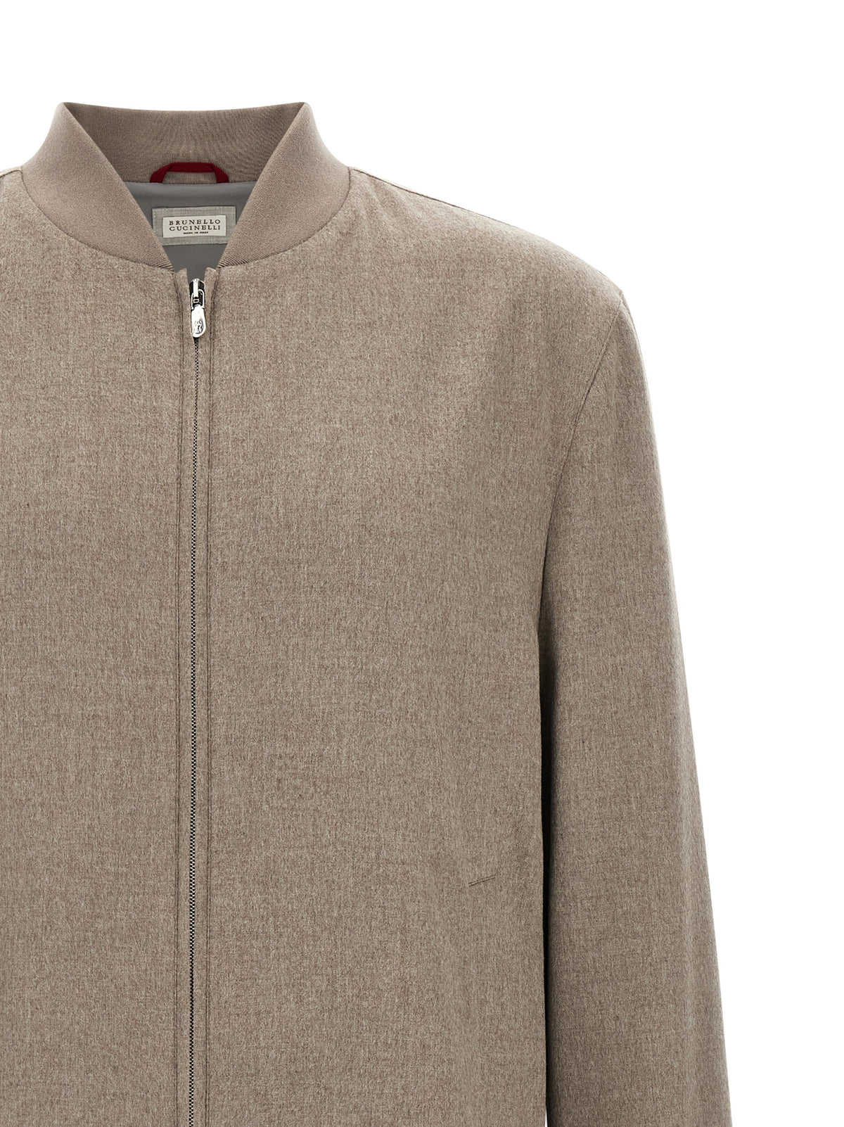Blouson en cachemire gris Brunello Cucinelli