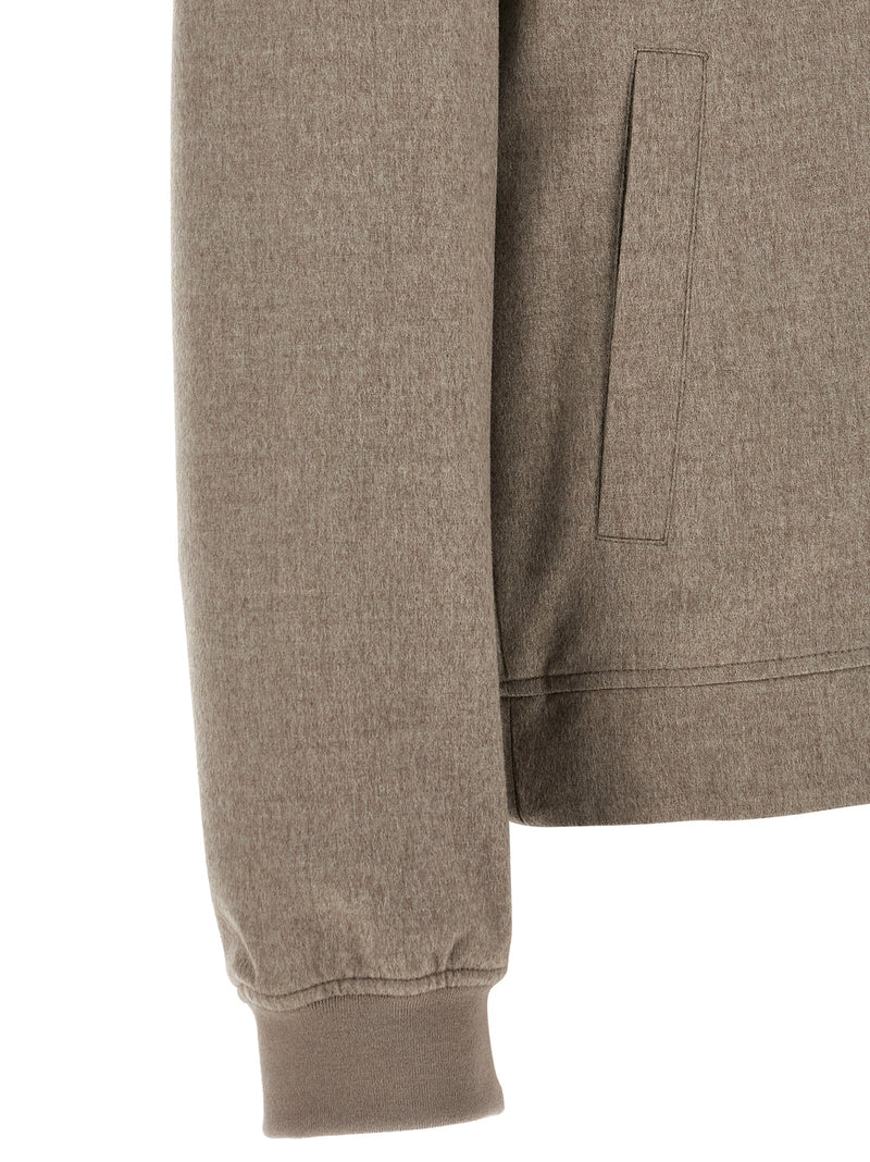 Blouson en cachemire gris Brunello Cucinelli