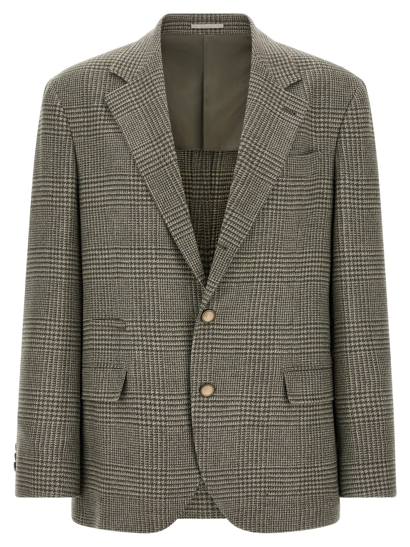 Brunello Cucinelli Blazer en laine bicolore