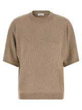Cardigan Brunello Cucinelli en cachemire beige