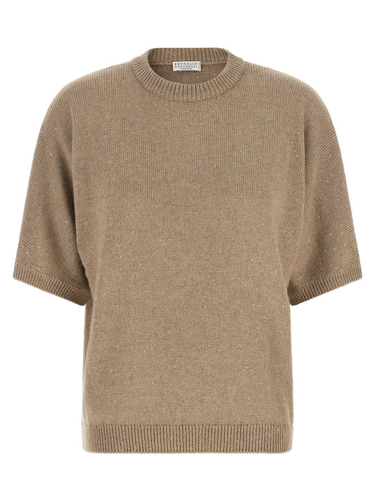 Cardigan Brunello Cucinelli en cachemire beige