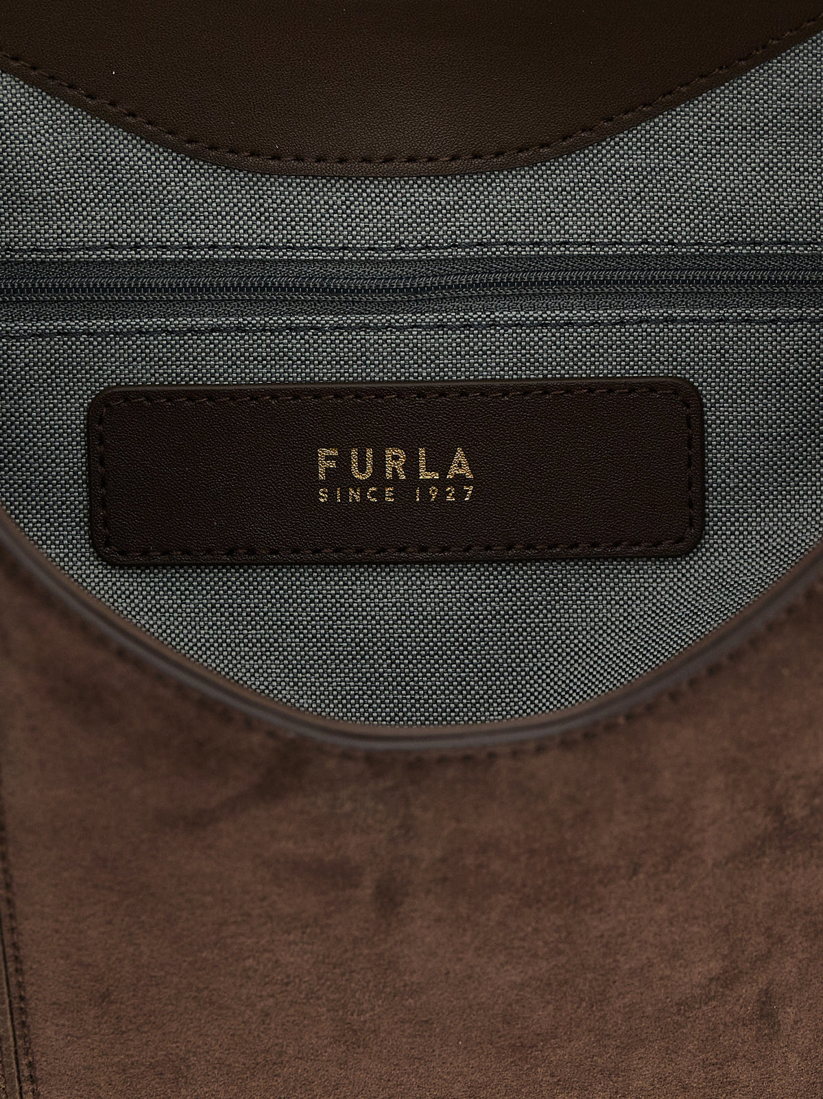 Sac porté épaule Furla en cuir de veau marron