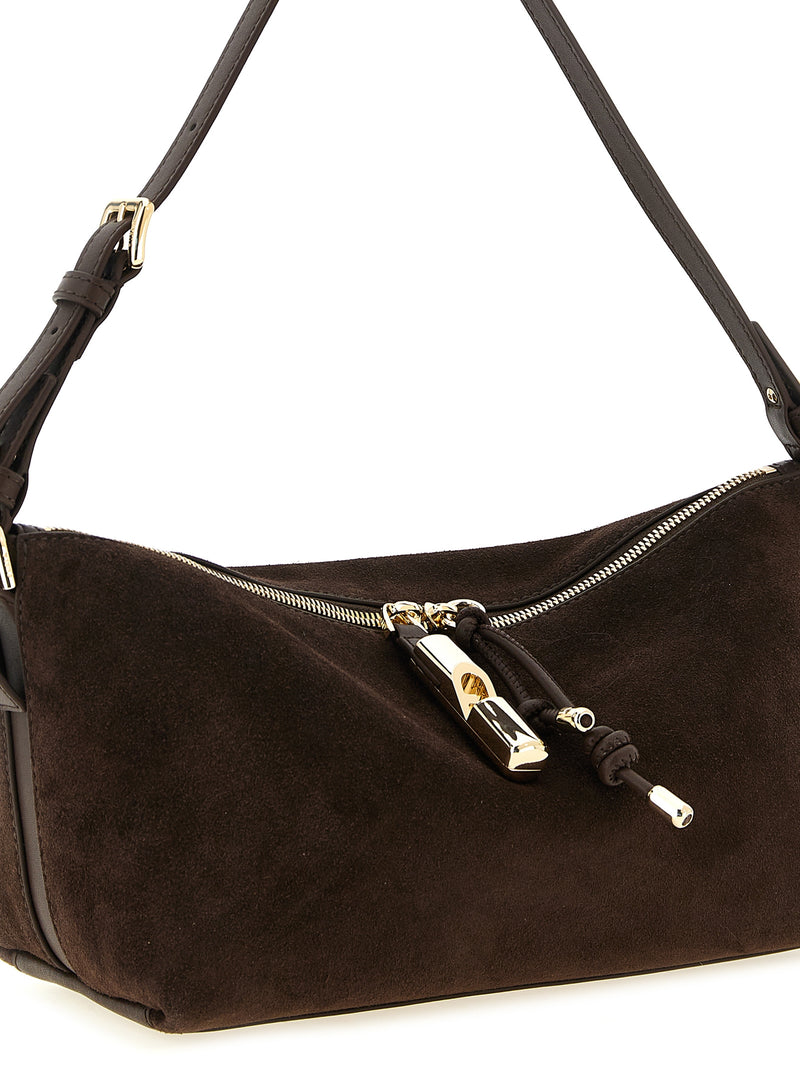 Sac porté épaule Furla en cuir de veau marron