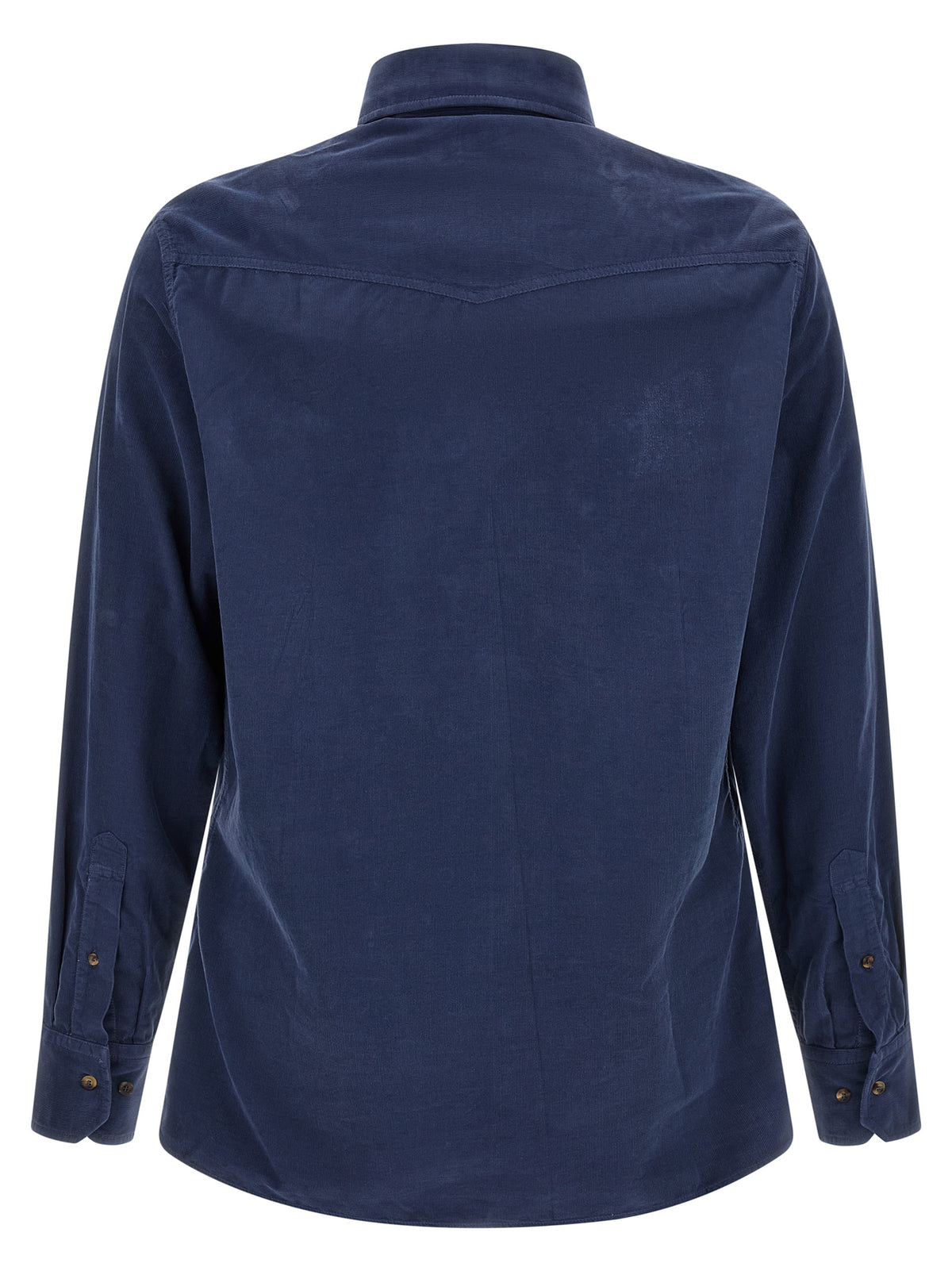 Chemisier en coton bleu Brunello Cucinelli