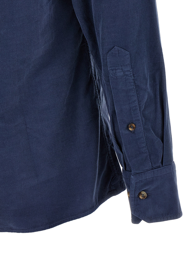 Chemisier en coton bleu Brunello Cucinelli
