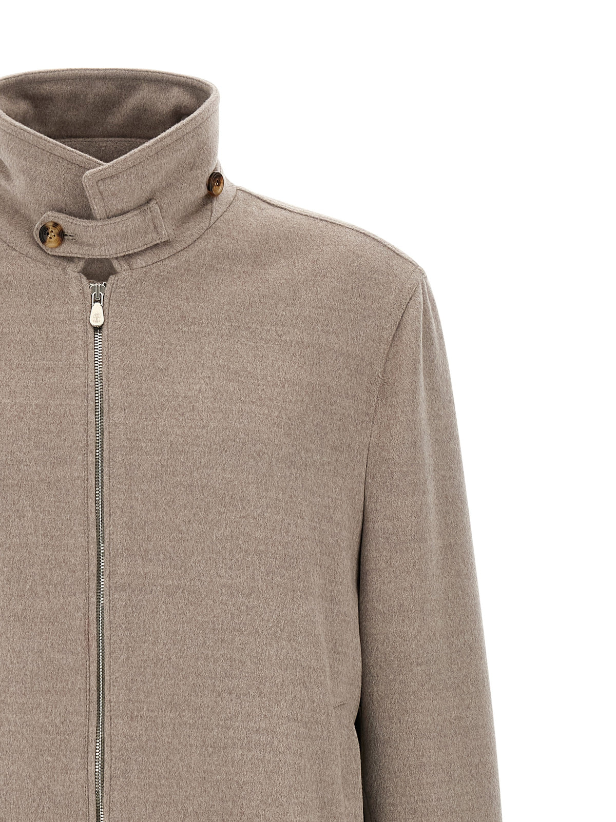Bomber Brunello Cucinelli en Laine Vierge Beige