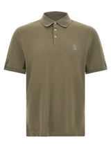 Polo Brunello Cucinelli en coton bicolore