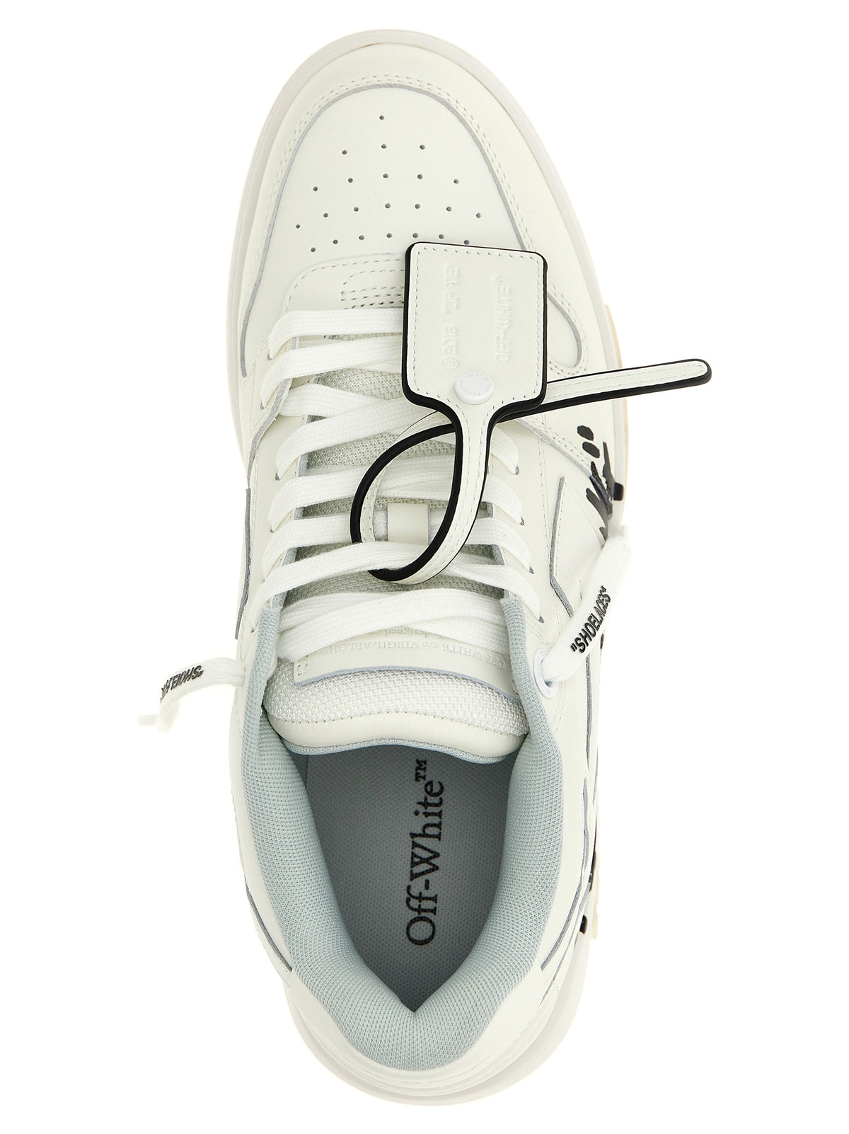Baskets Off-White bicolores en cuir de vachette