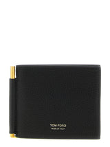 Porte-cartes Tom Ford en cuir de veau noir