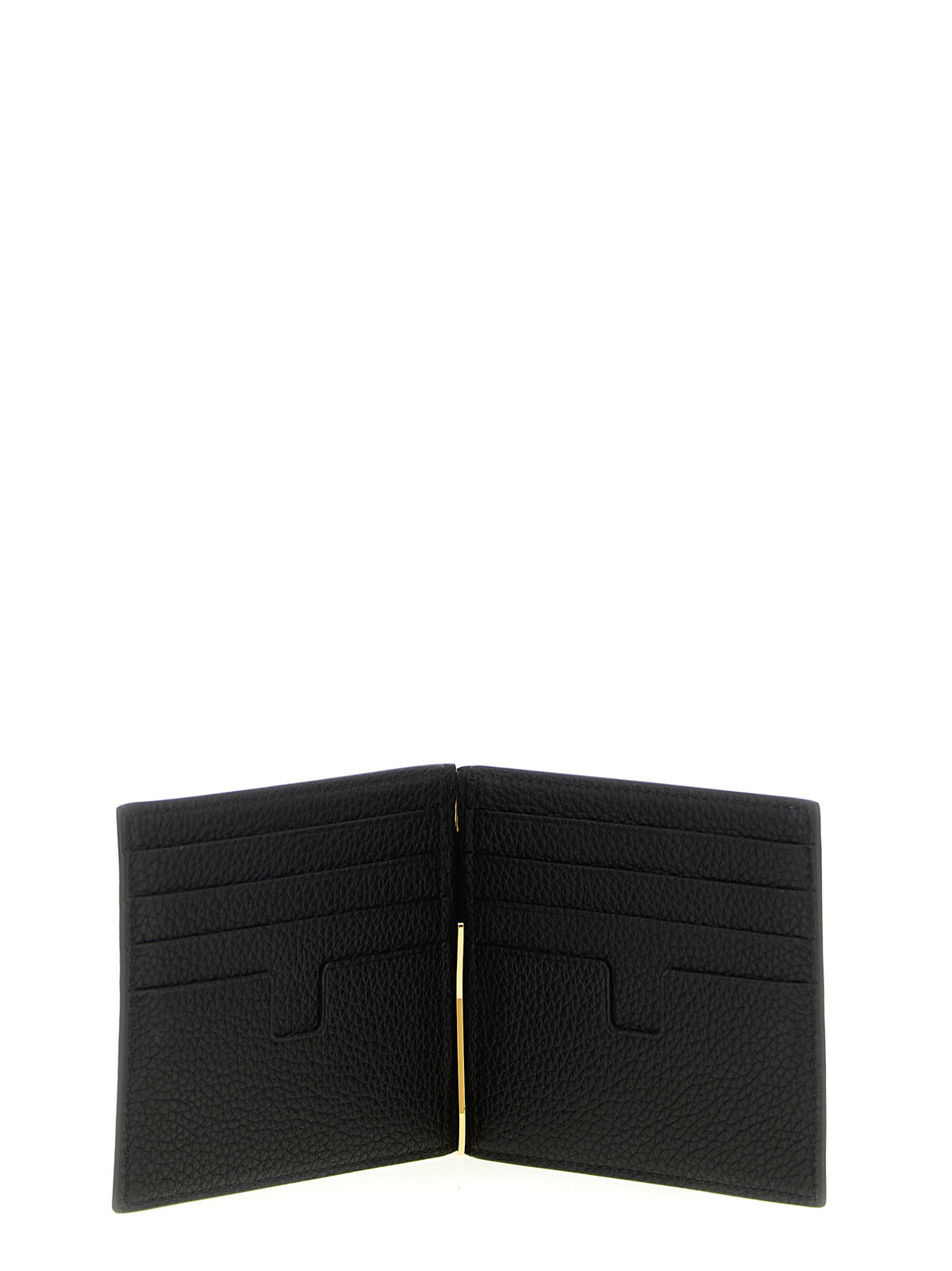 Porte-cartes Tom Ford en cuir de veau noir