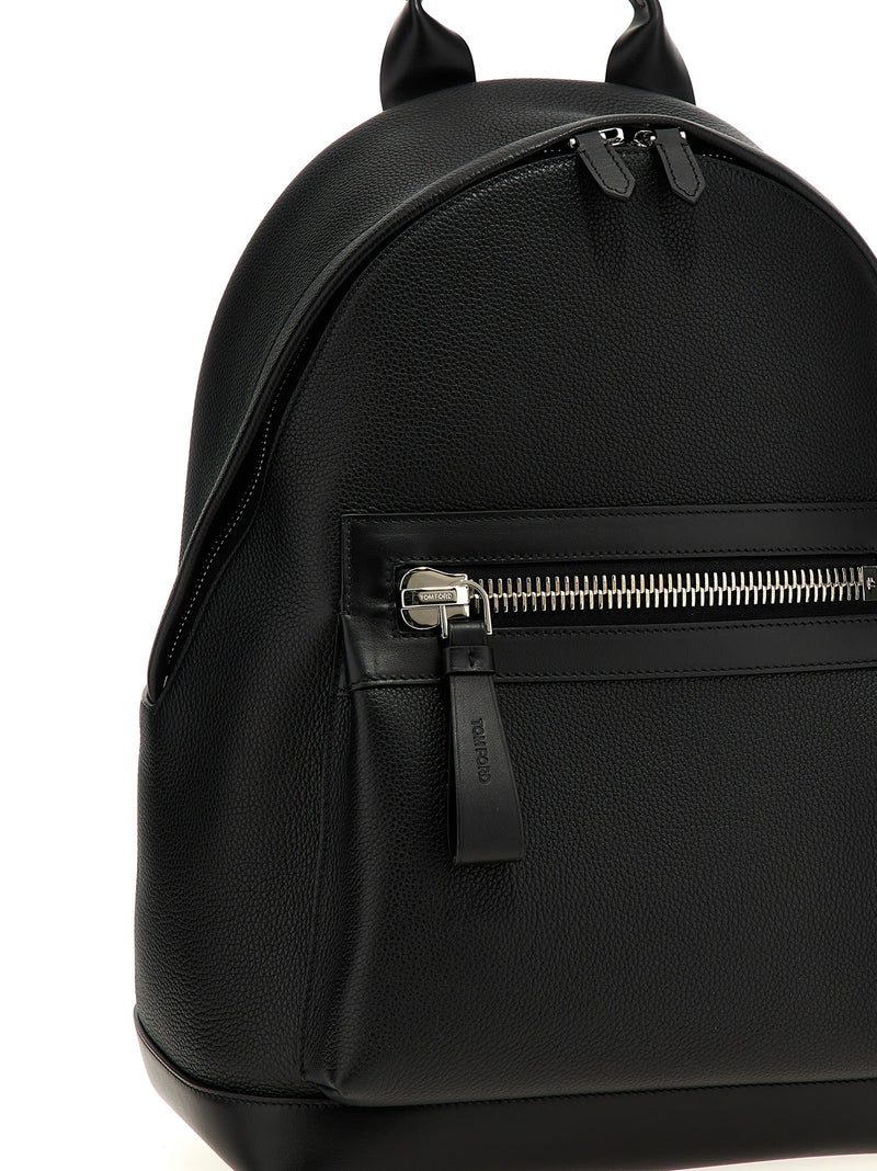 Sac à dos Tom Ford en cuir de veau noir