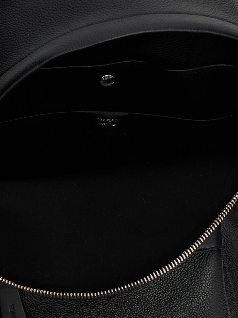 Sac à dos Tom Ford en cuir de veau noir