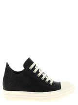 Baskets basses en cuir d'agneau bicolore Rick Owens