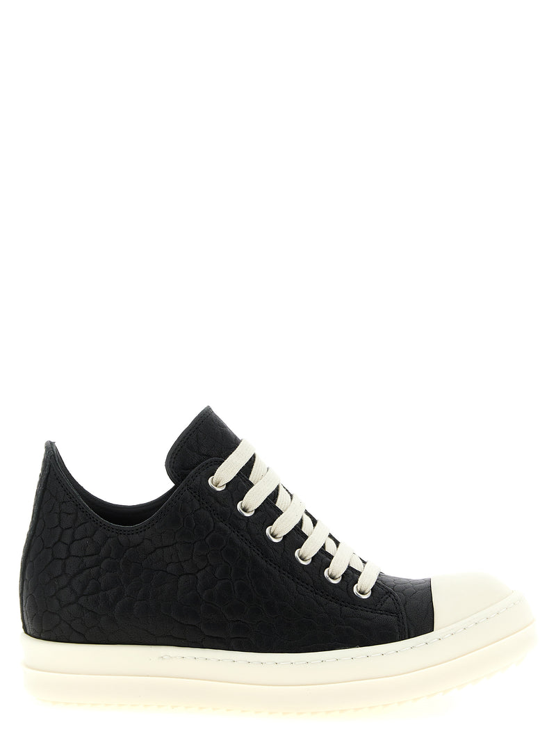 Baskets basses en cuir d'agneau bicolore Rick Owens
