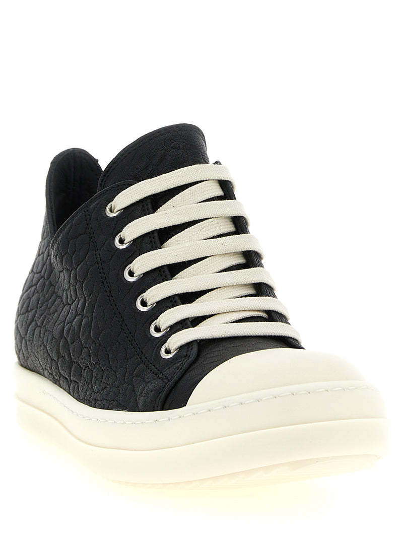 Baskets basses en cuir d'agneau bicolore Rick Owens