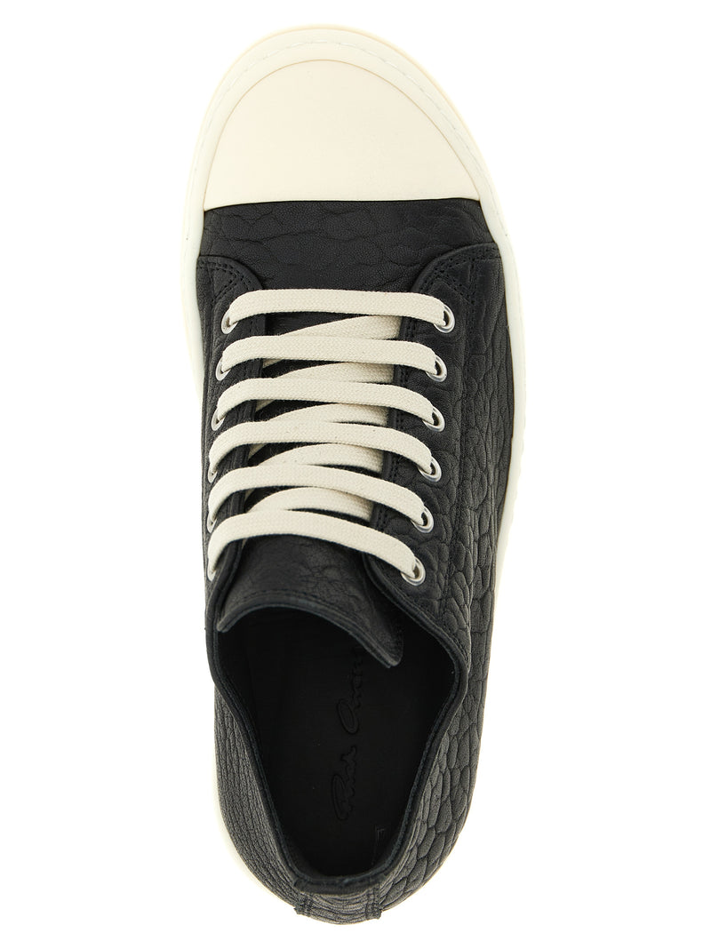 Baskets basses en cuir d'agneau bicolore Rick Owens