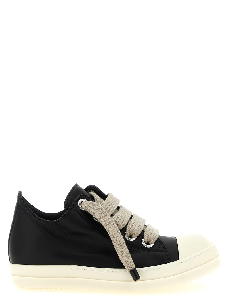Baskets basses bicolores en cuir de veau Rick Owens