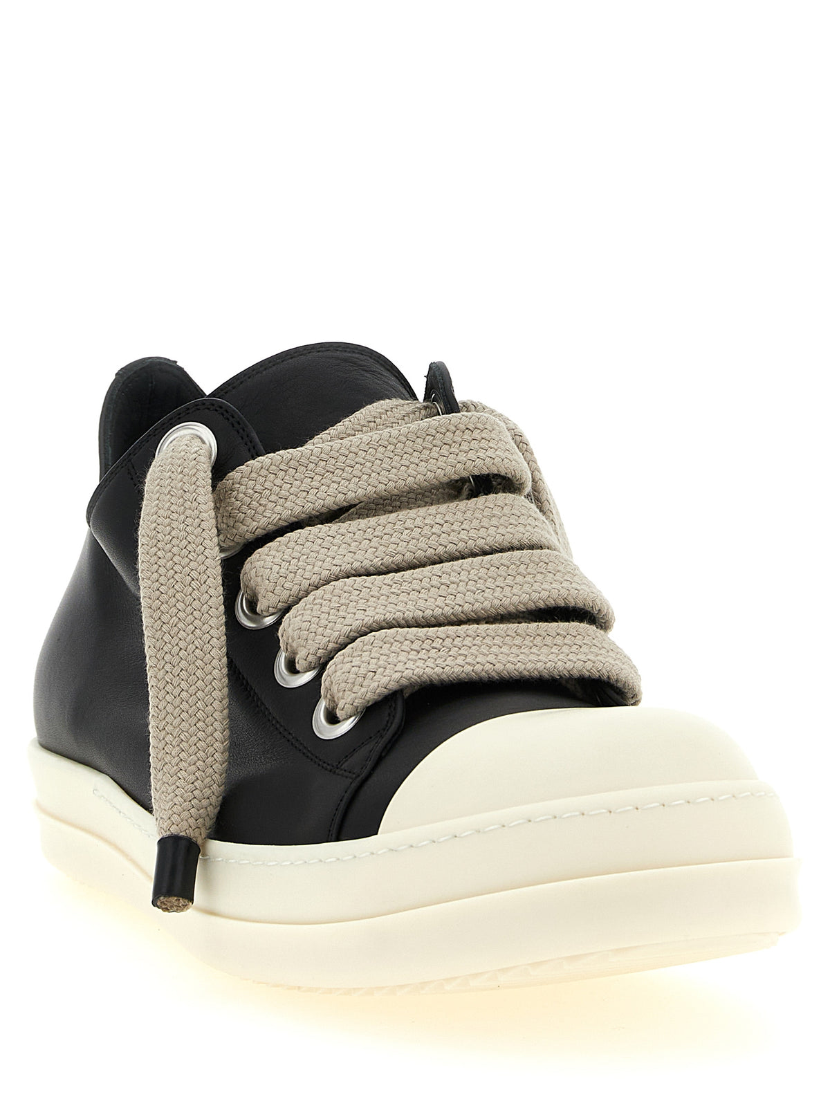 Baskets basses bicolores en cuir de veau Rick Owens