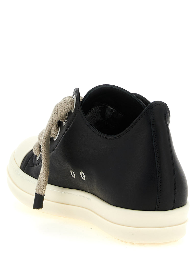 Baskets basses bicolores en cuir de veau Rick Owens