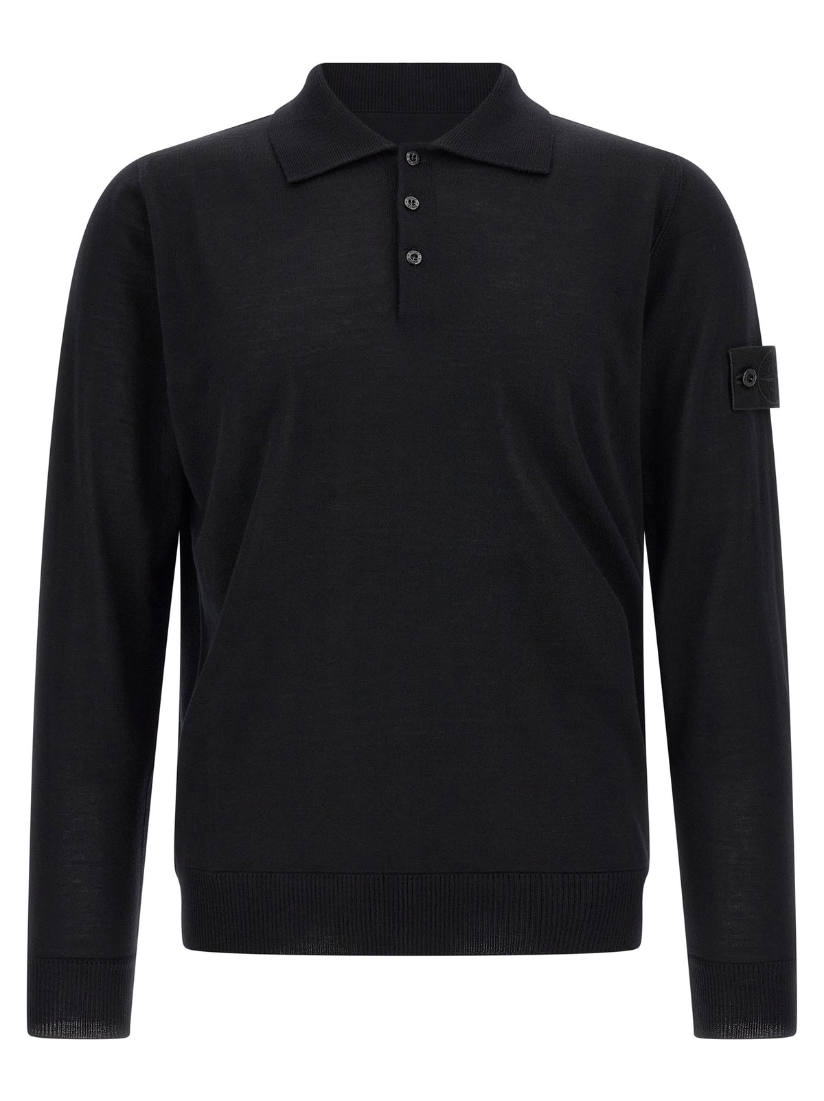 Cardigan Stone Island en Laine Vierge Noire