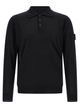 Cardigan Stone Island en Laine Vierge Noire