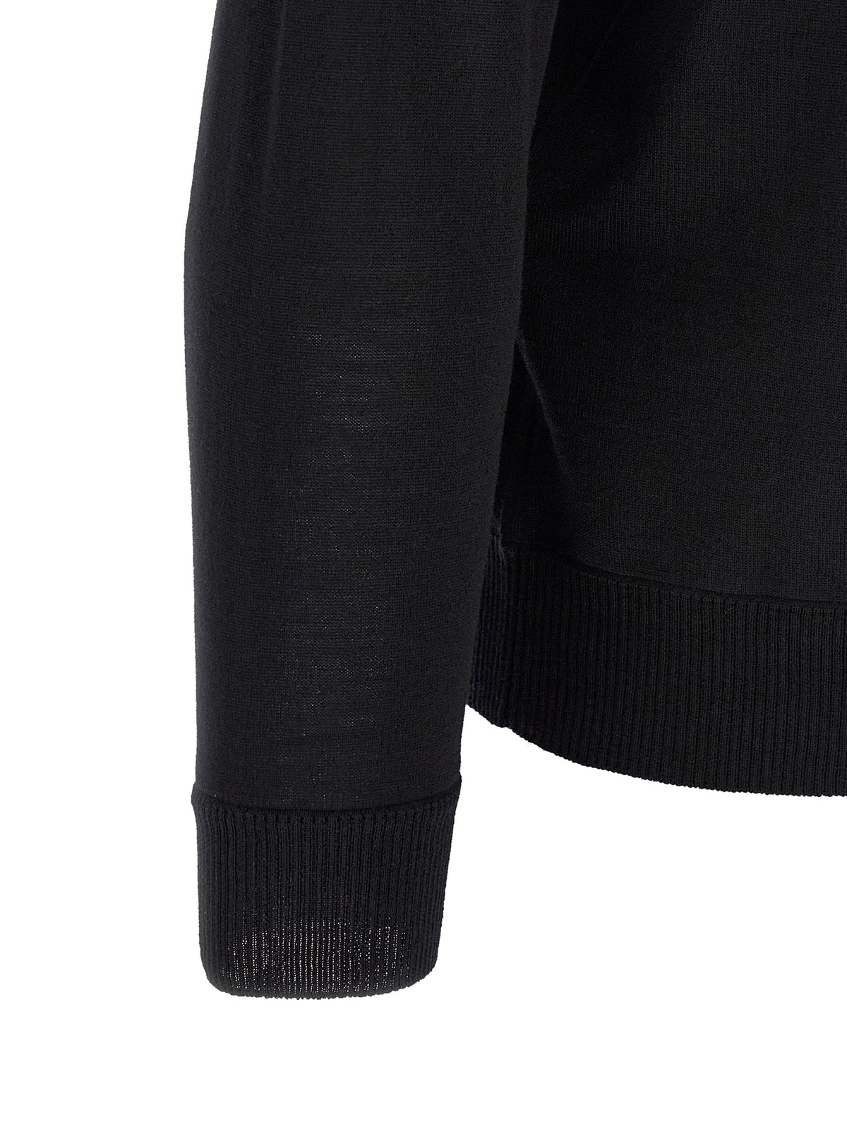 Cardigan Stone Island en Laine Vierge Noire