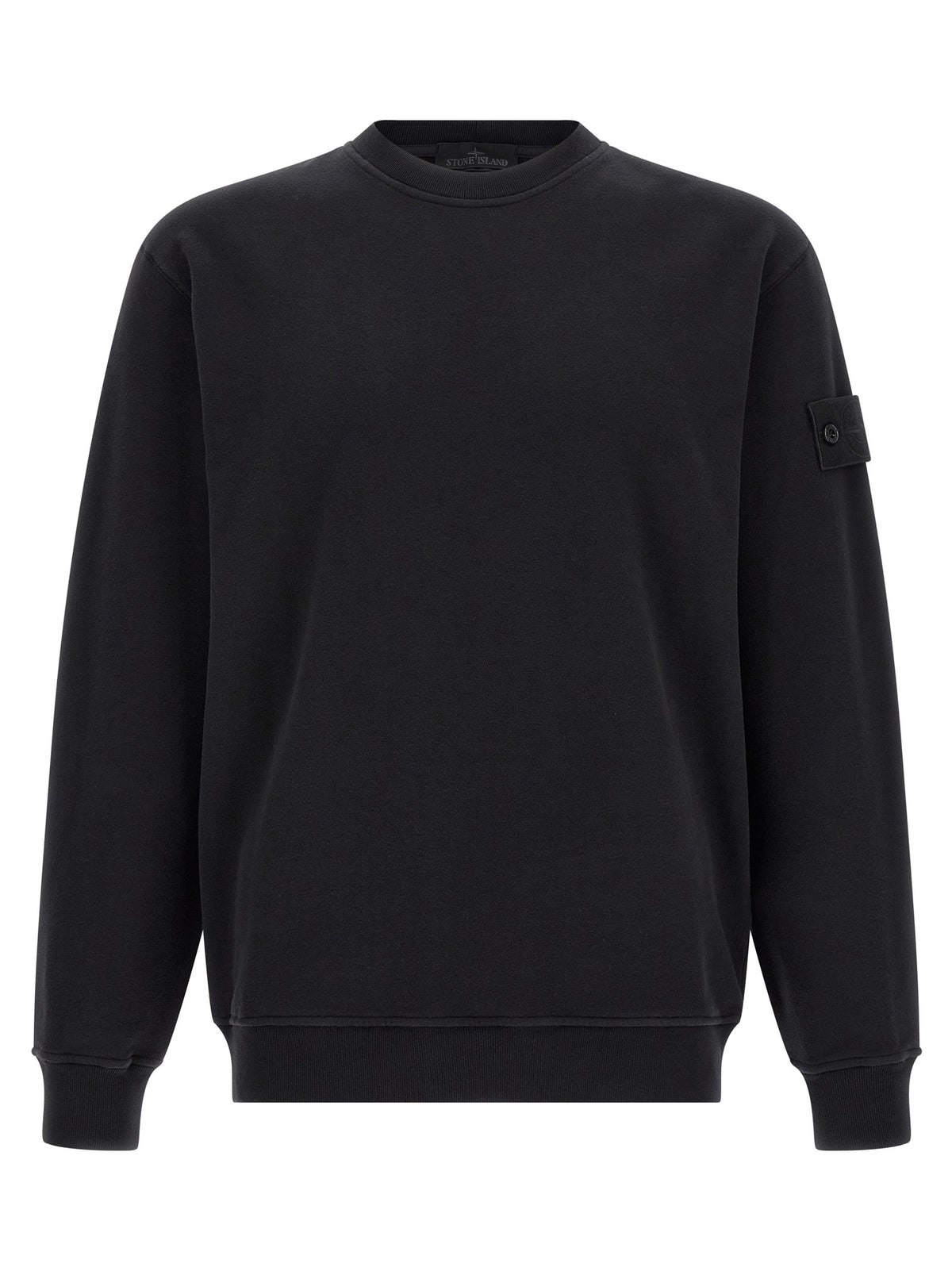 Sweat-shirt en coton noir Stone Island