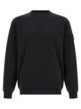Sweat-shirt en coton noir Stone Island