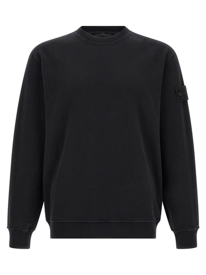 Stone Island Black Cotton Sweatshirt