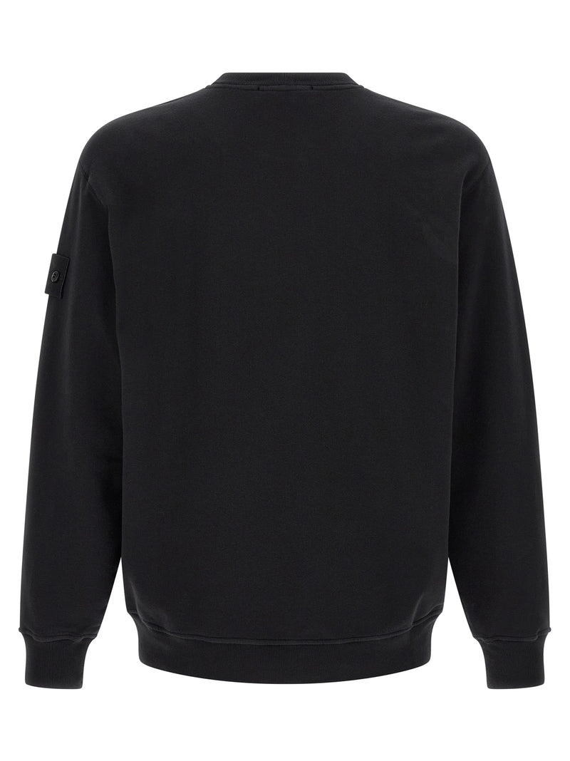 Sweat-shirt en coton noir Stone Island