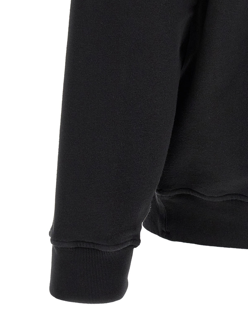 Sweat-shirt en coton noir Stone Island