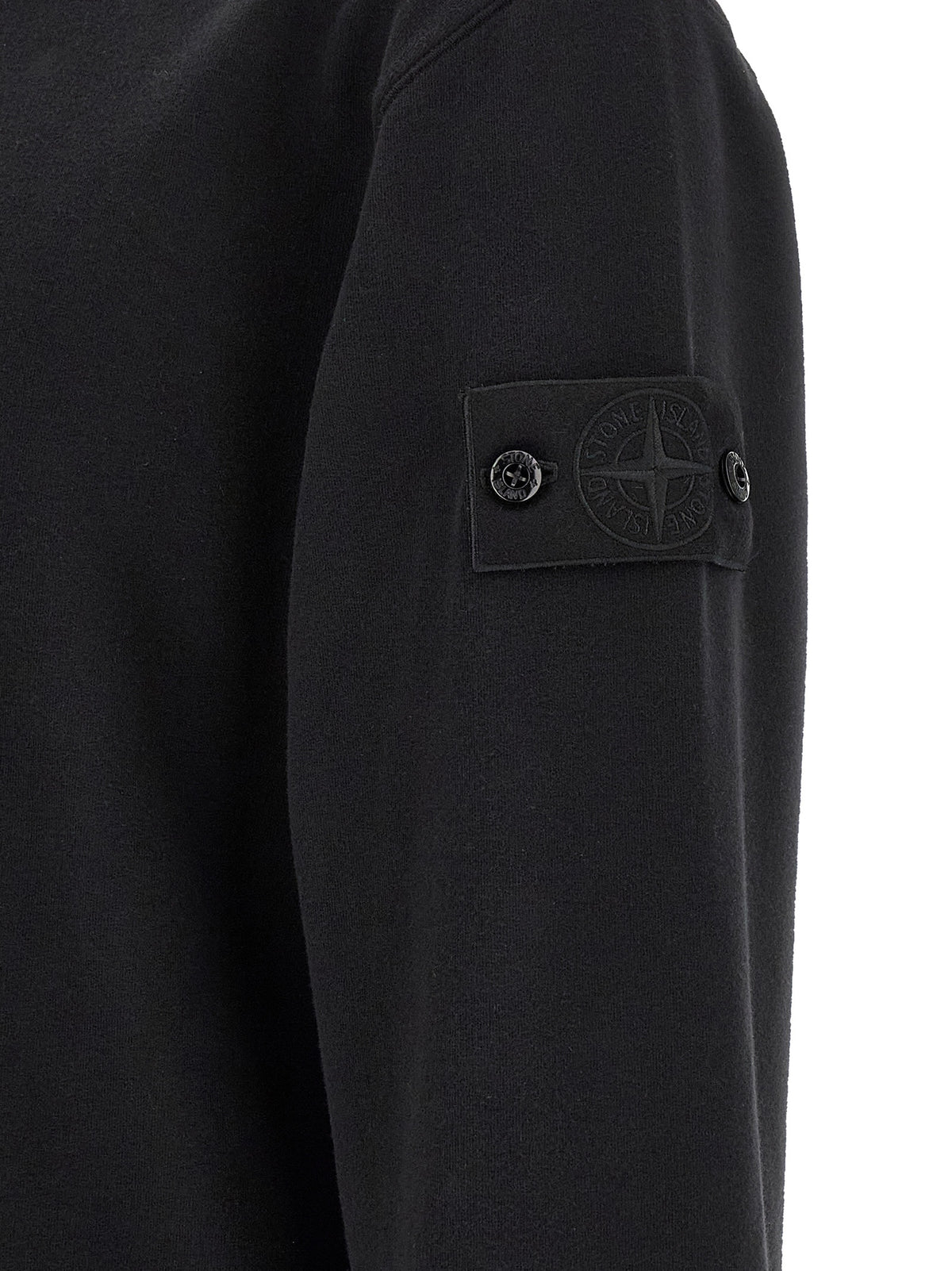 Sweat-shirt en coton noir Stone Island