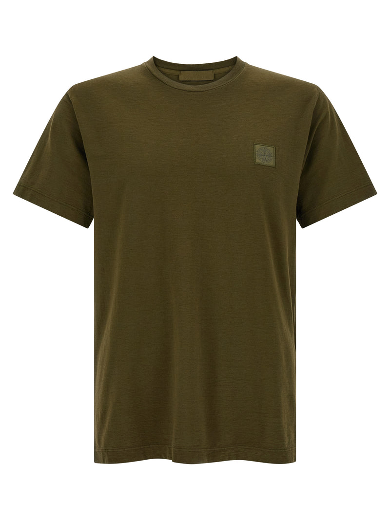 T-shirt bicolore en coton Stone Island