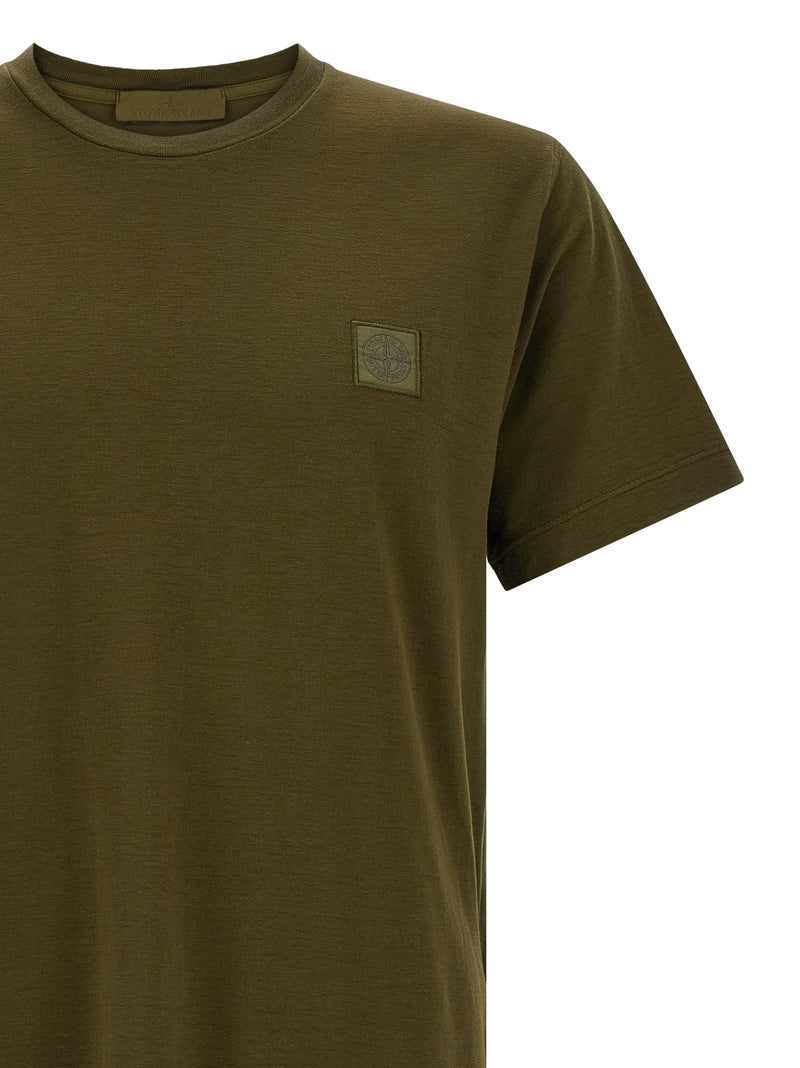 T-shirt bicolore en coton Stone Island