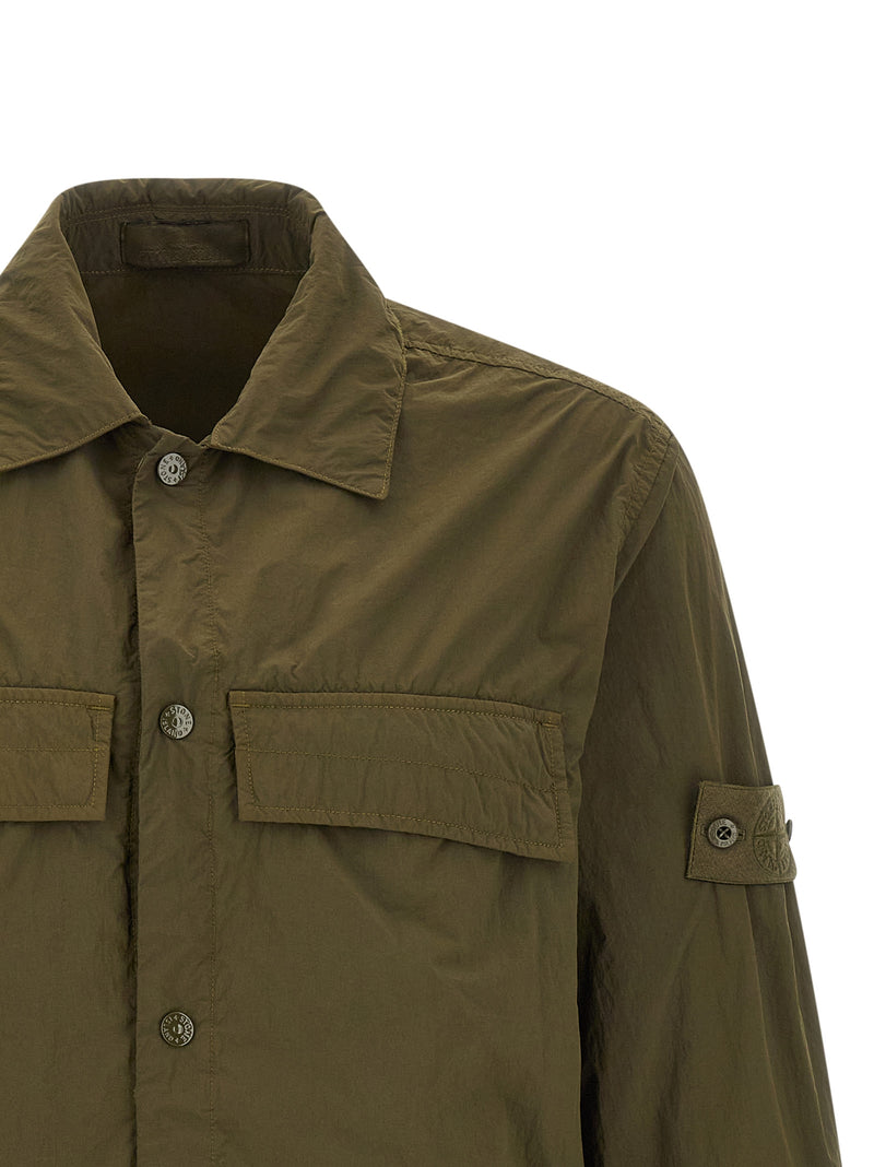 Chemisier Stone Island bicolore en polyamide