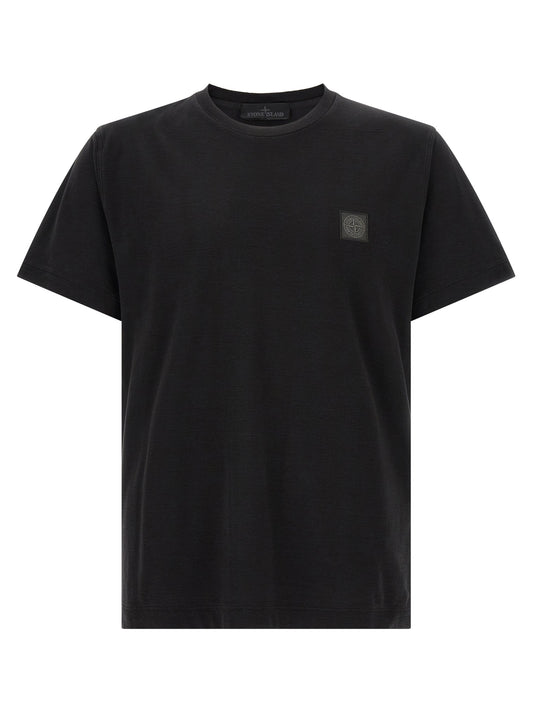 Stone Island Black Cotton T-Shirt