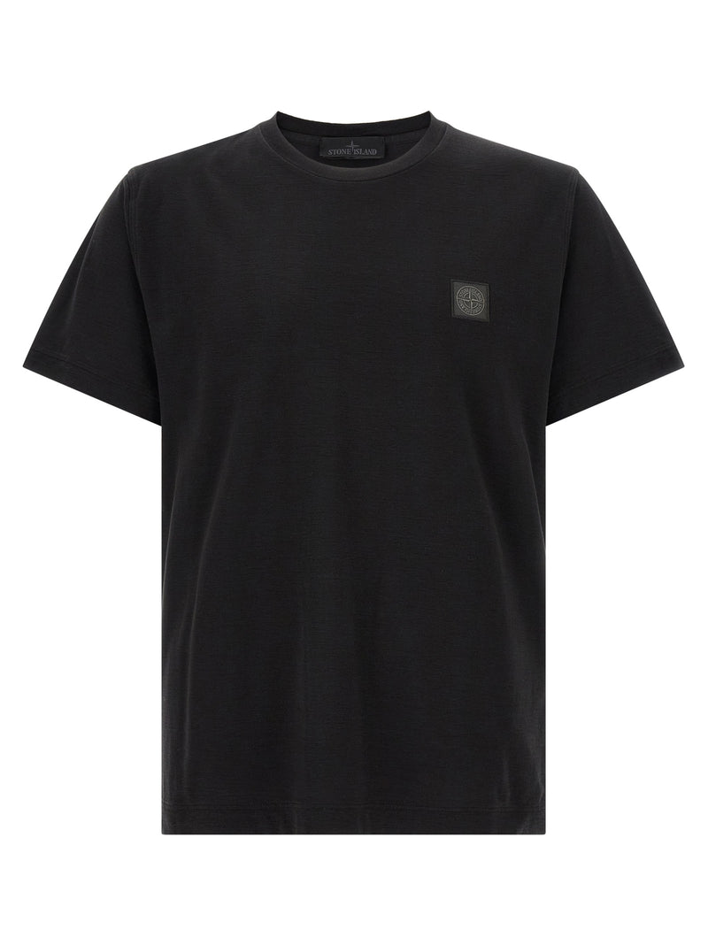 T-shirt en coton noir Stone Island